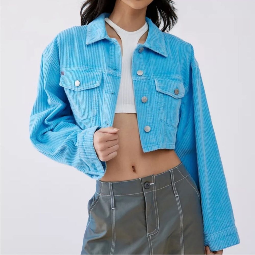 BDG Baby Blue Cropped Corduroy Jacket It-Girl S